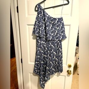 Banana Republic print asymmetrical print midi dress